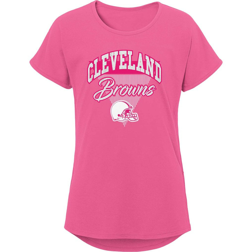 Cleveland Browns Girls Youth Playtime Dolman T-Shirt - Pink outlet