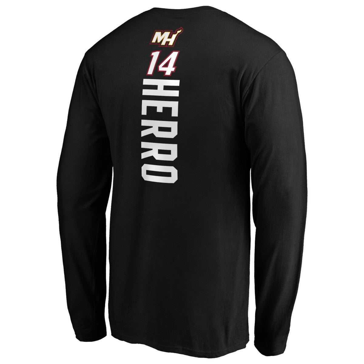 Tyler Herro Miami Heat Playmaker Team Name & Number Long Sleeve T-Shirt - Black discount