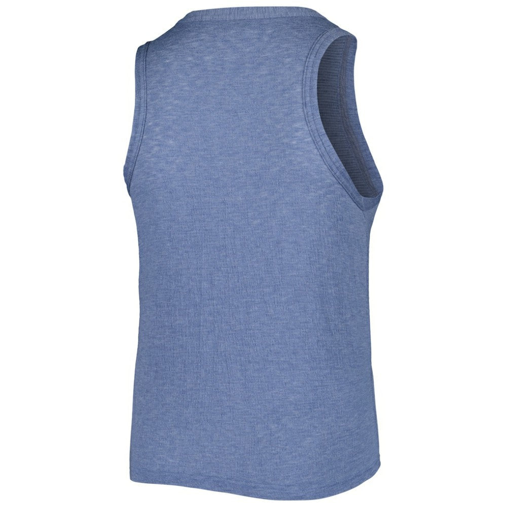 Cleveland Guardians Soft as a Grape Women's Plus Size High Neck Tri-Blend Tank Top - Navy