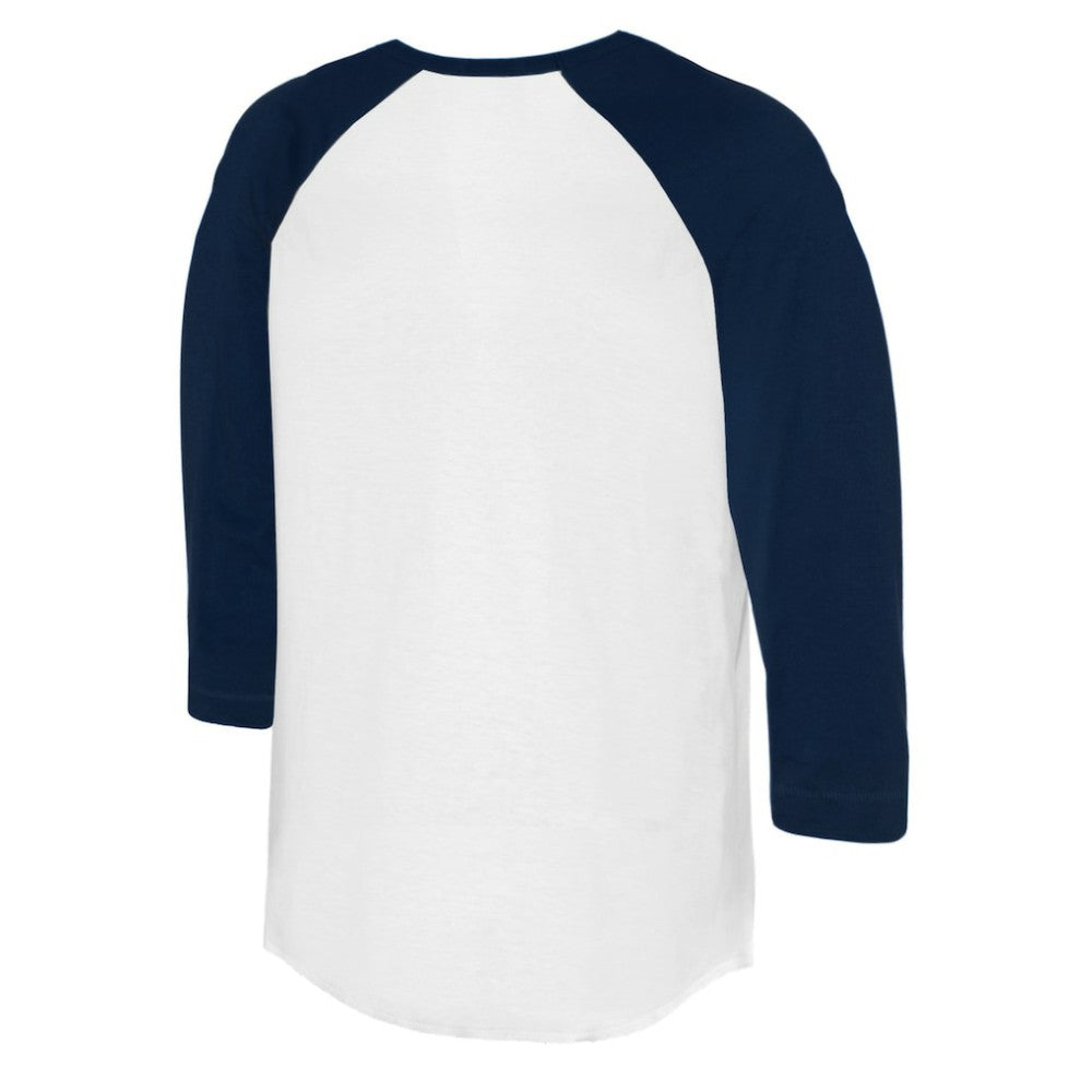 Detroit Tigers Tiny Turnip Women's Jada 3/4-Sleeve Raglan T-Shirt - White/Navy