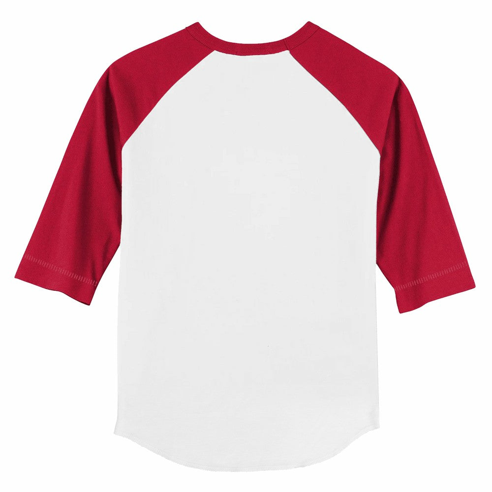 Cincinnati Reds Tiny Turnip Youth Hat Crossbats 3/4-Sleeve Raglan T-Shirt - White/Red
