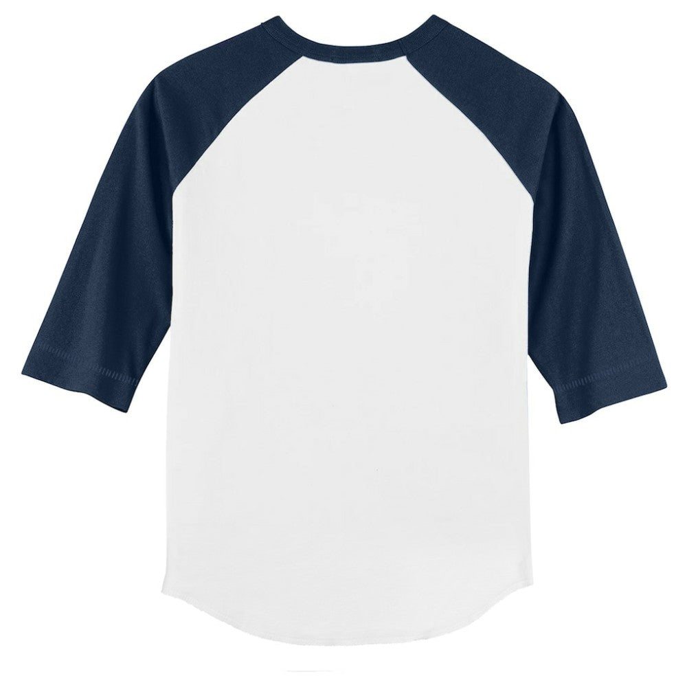 Detroit Tigers Tiny Turnip Youth Jada 3/4-Sleeve Raglan T-Shirt - White/Navy