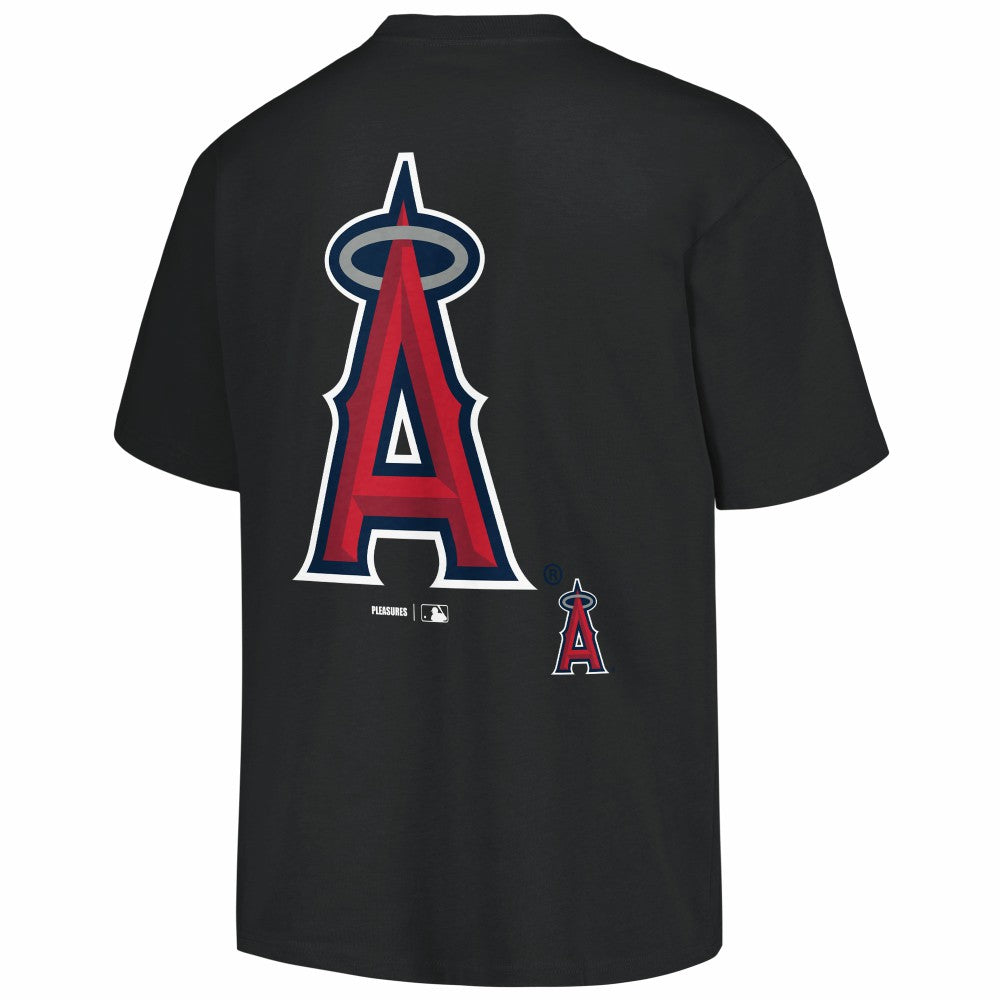 Los Angeles Angels PLEASURES Ballpark T-Shirt - Black