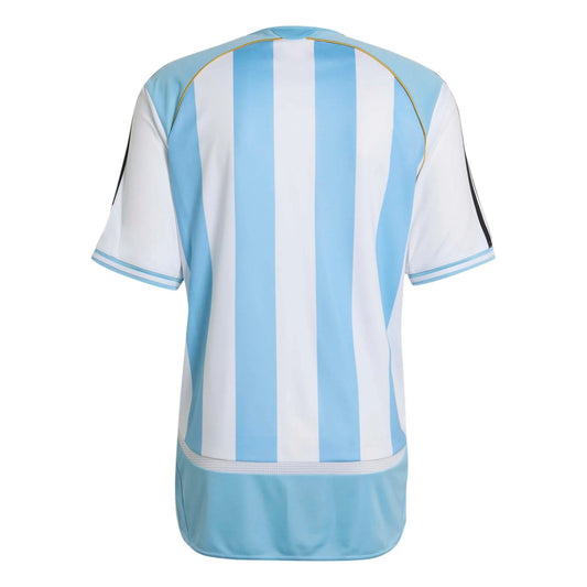 2006 Argentina Men's Retro Stadium Home Soccer Jersey White / Clear Blue