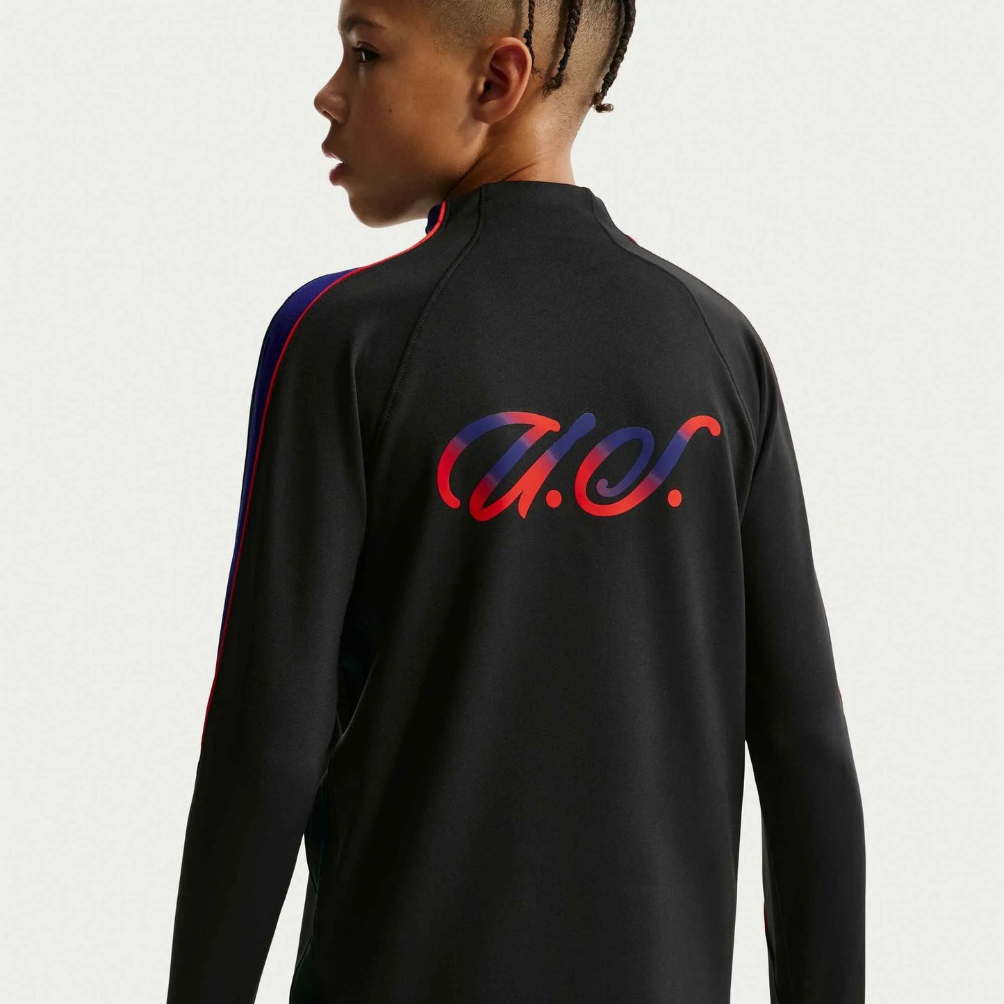 2026-27 USMNT Youth Strike Drill Top Black/Deep Royal Blue/Challenge Red