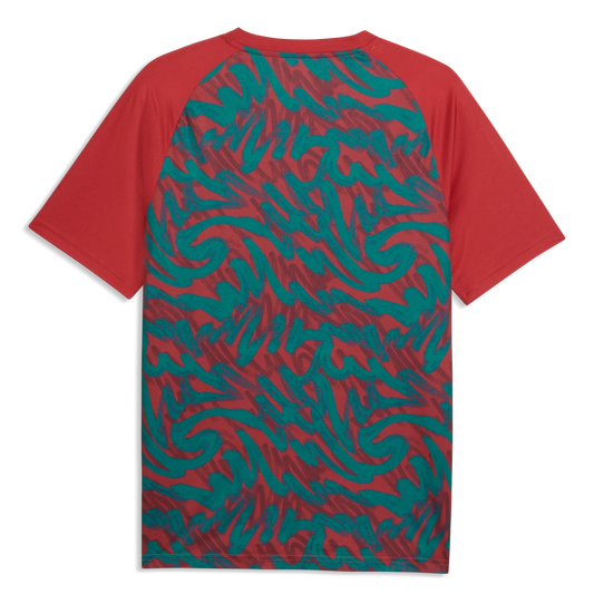 2026-27 Portugal Men's Pre-Match Soccer Jersey Club Red-Green Lagoon