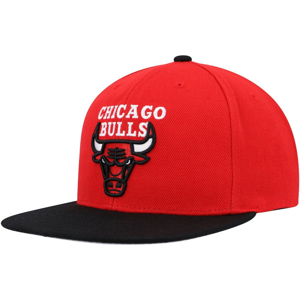 Chicago Bulls Side Core 2.0 Snapback Hat - Red/Black | Mitchell & Ness outlet