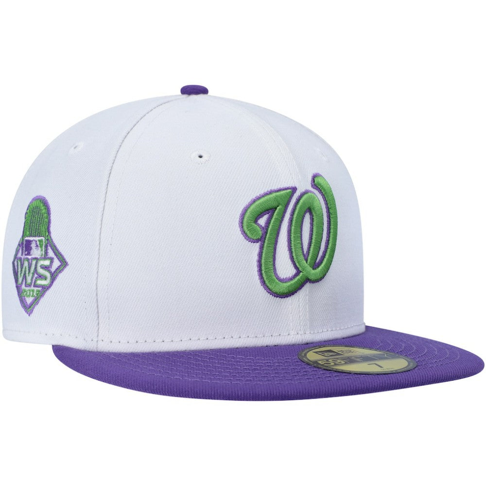 Washington Nationals  Side Patch 59FIFTY Fitted Hat - White | New Era