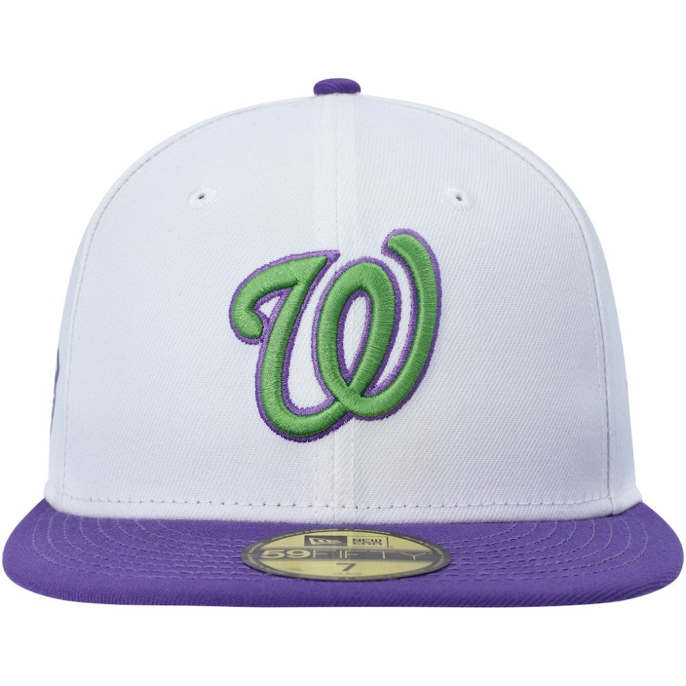 Washington Nationals  Side Patch 59FIFTY Fitted Hat - White | New Era