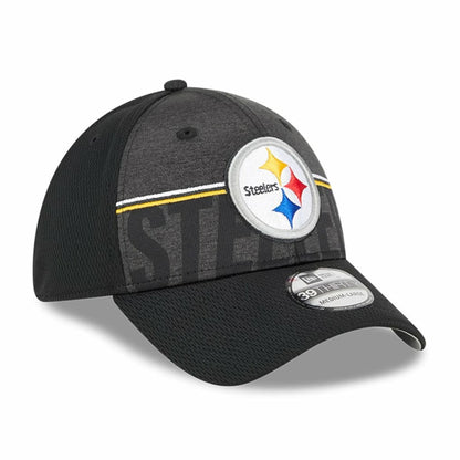 Pittsburgh Steelers New Era 2023 NFL Training Camp 39THIRTY Flex Hat - Black discount