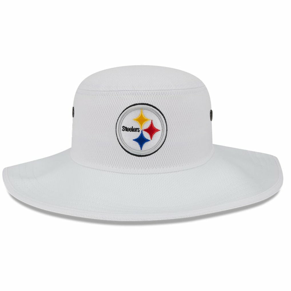 Pittsburgh Steelers New Era 2023 NFL Training Camp Panama Bucket Hat - White discount
