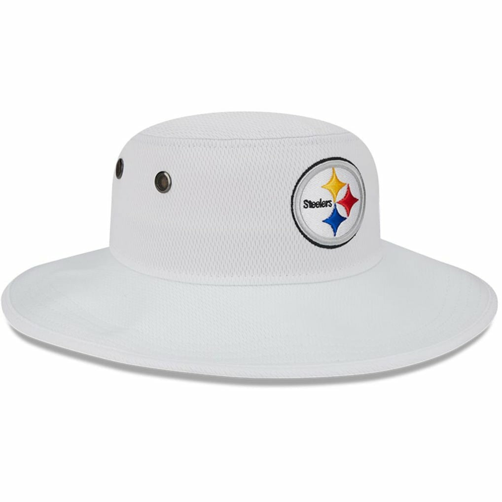 Pittsburgh Steelers New Era 2023 NFL Training Camp Panama Bucket Hat - White discount