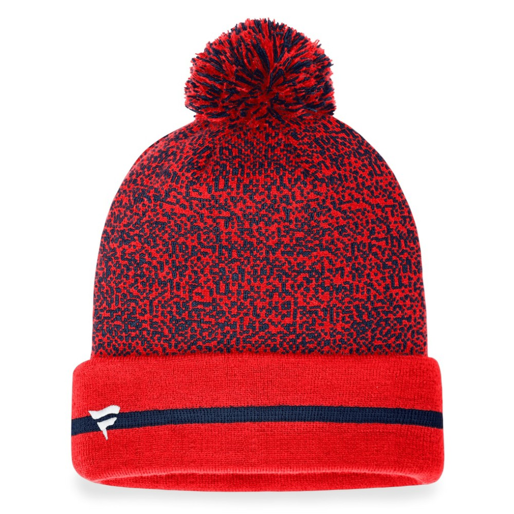 Washington Nationals Space-Dye Cuffed Knit Hat with Pom - Red/Navy