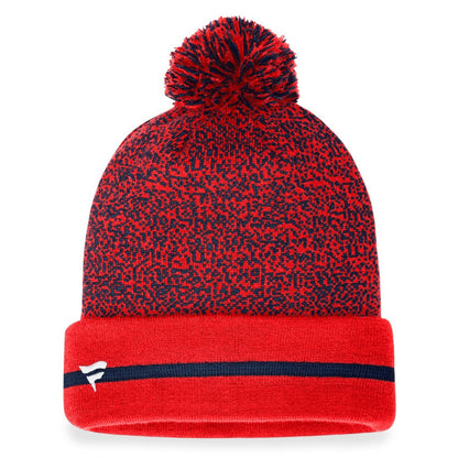 Washington Nationals Space-Dye Cuffed Knit Hat with Pom - Red/Navy