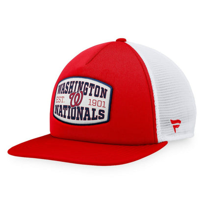 Washington Nationals Foam Front Patch Trucker Snapback Hat - Red