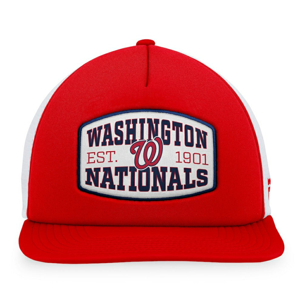 Washington Nationals Foam Front Patch Trucker Snapback Hat - Red