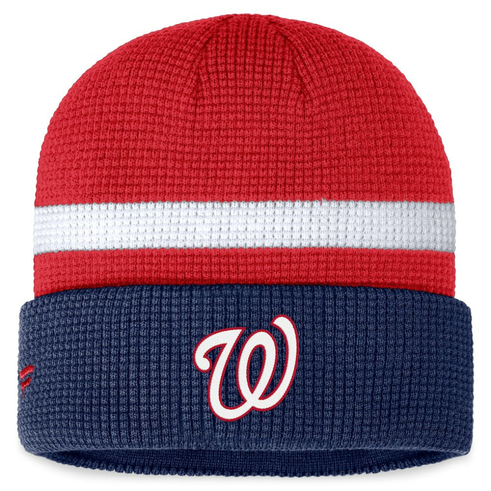 Washington Nationals Waffle Cuffed Knit Hat - Red