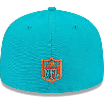 Miami Dolphins New Era Youth Main 59FIFTY Fitted Hat - Aqua online