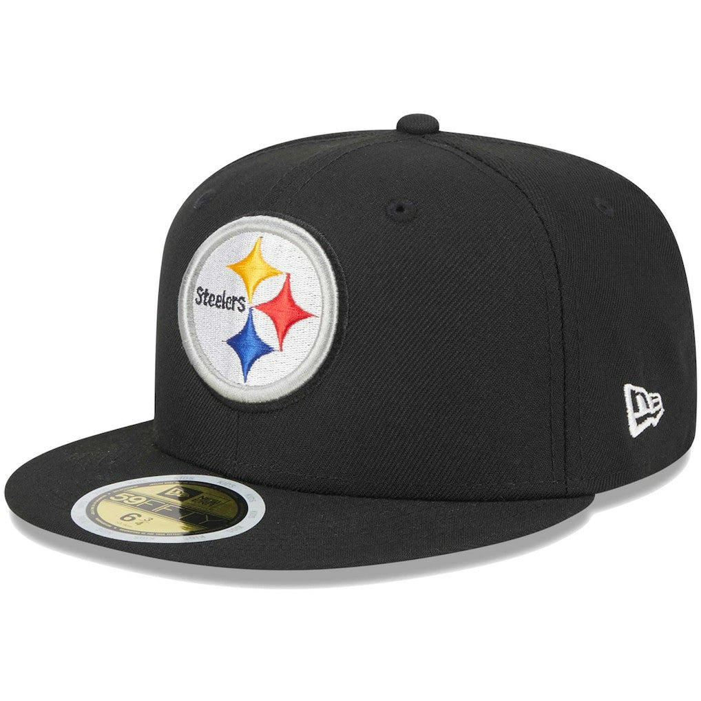 Pittsburgh Steelers New Era Youth Main 59FIFTY Fitted Hat - Black discount