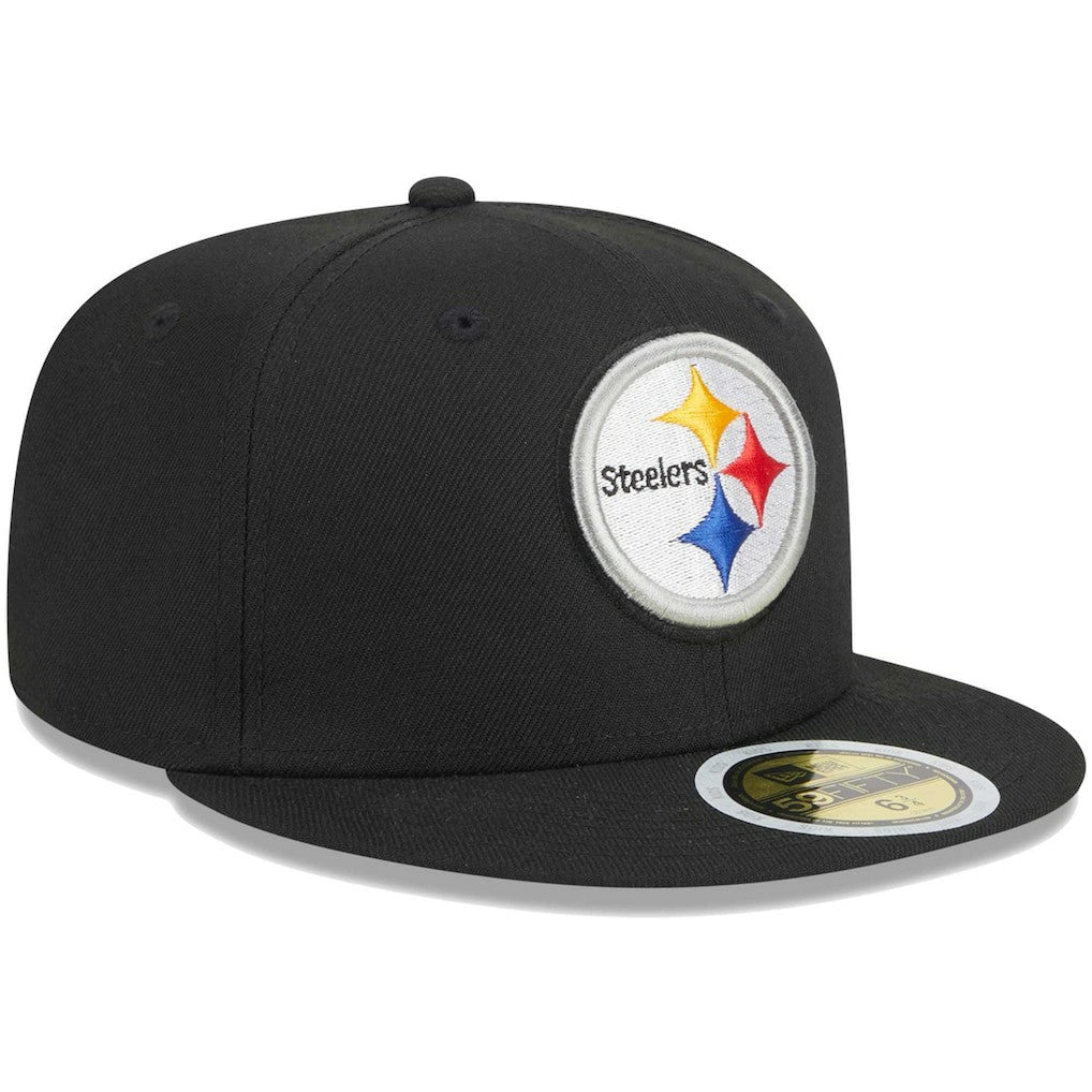 Pittsburgh Steelers New Era Youth Main 59FIFTY Fitted Hat - Black discount
