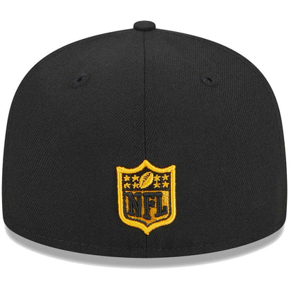 Pittsburgh Steelers New Era Youth Main 59FIFTY Fitted Hat - Black discount