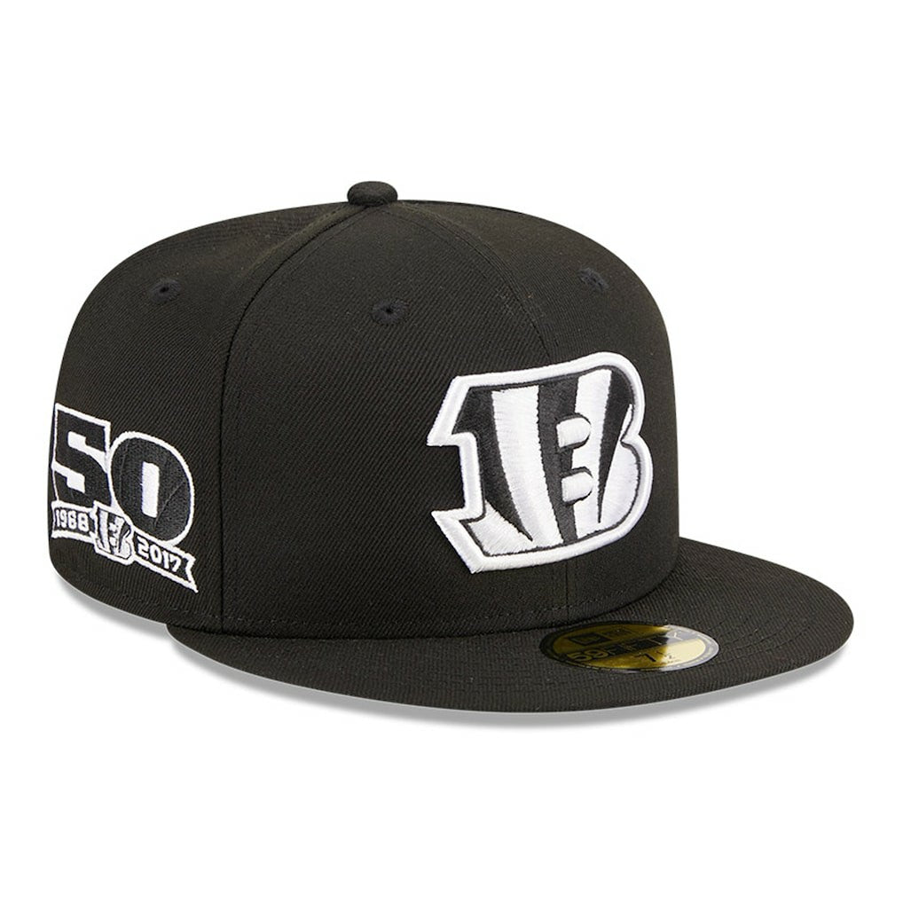 Cincinnati Bengals New Era Main Patch 59FIFTY Fitted Hat - Black cheap
