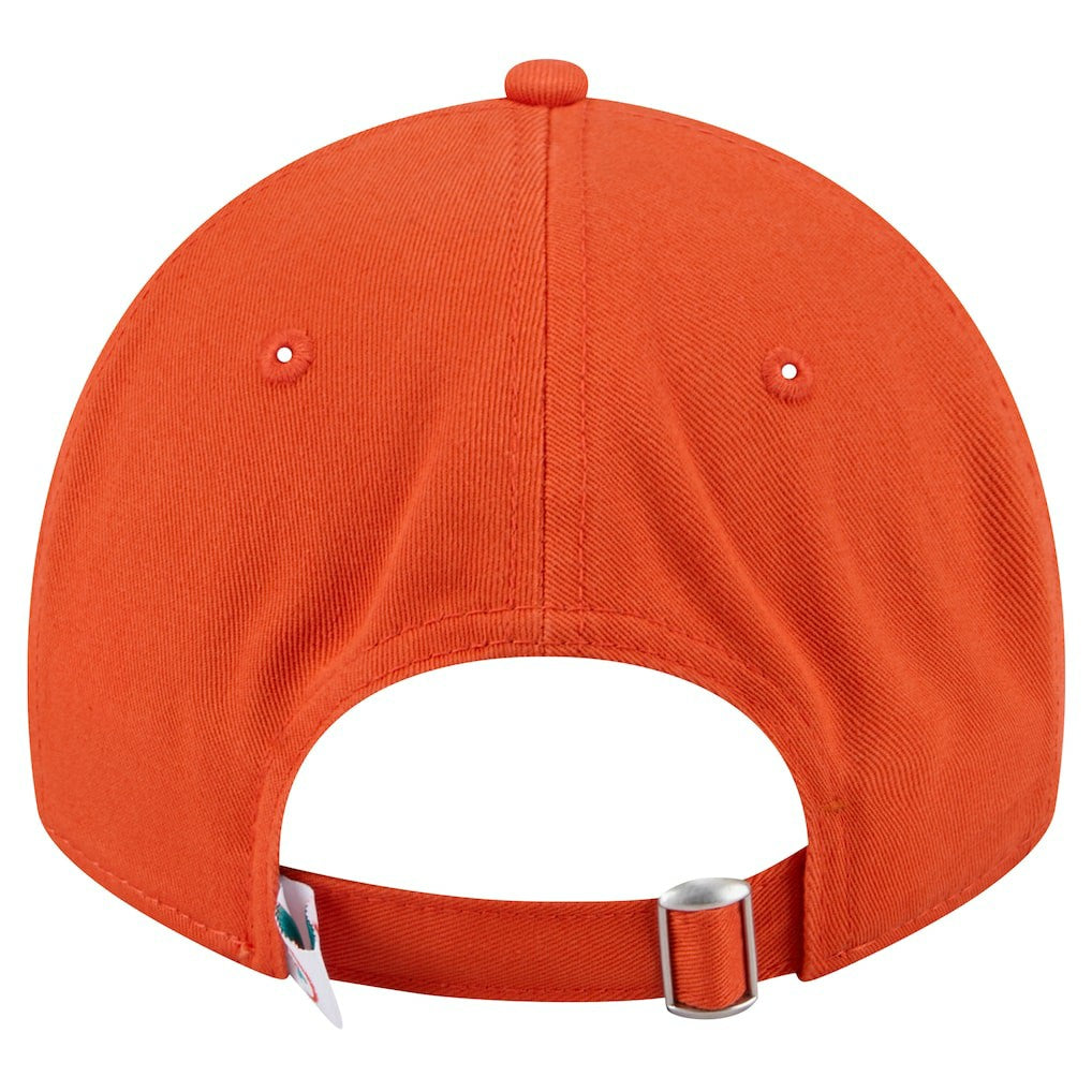 Miami Dolphins New Era Women's Throwback Main Core Classic 2.0 9TWENTY Adjustable Hat - Orange on sale
