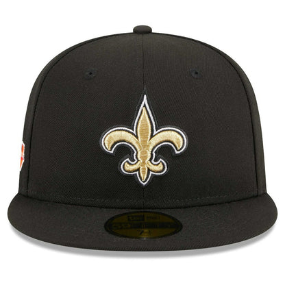 New Orleans Saints New Era Main Patch 59FIFTY Fitted Hat - Black on sale