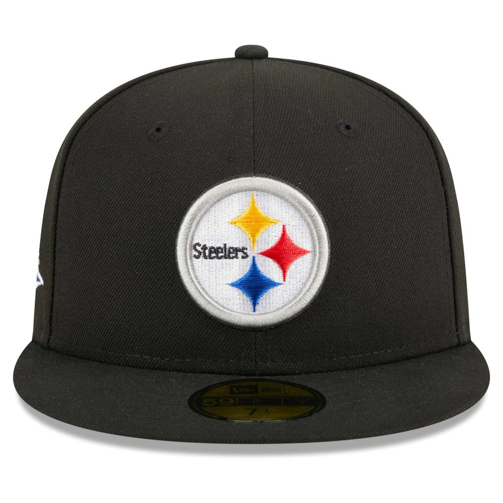 Pittsburgh Steelers New Era Main Patch 59FIFTY Fitted Hat - Black on sale
