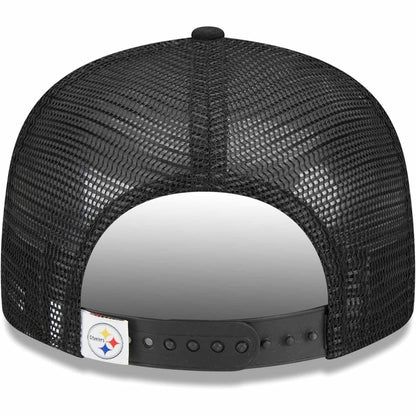 Pittsburgh Steelers New Era Youth Main Trucker 9FIFTY Snapback Hat - Black outlet