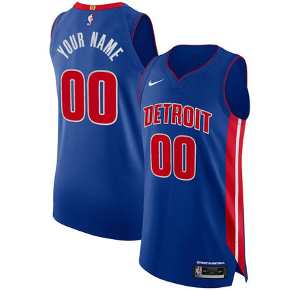 Detroit Pistons Authentic Custom Jersey Blue sale - Icon Edition | Nike discount