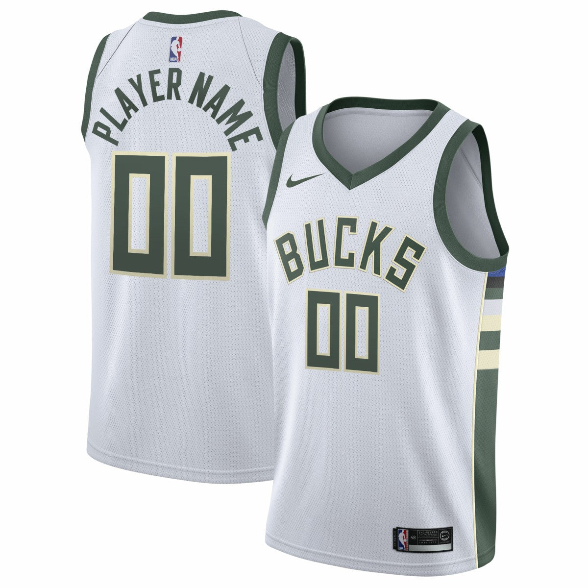 Milwaukee Bucks 2020/21 Swingman Custom Jersey - Association Edition - White | Nike shop