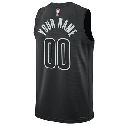 Brooklyn Nets Jordan Brand Unisex 2022/23 Swingman Custom Jersey - Statement Edition - Black shop