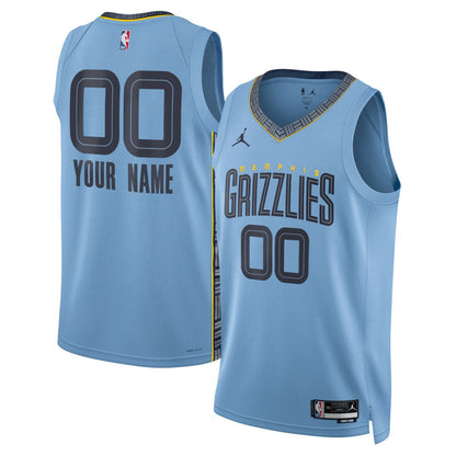 Memphis Grizzlies Jordan Brand Unisex 2022/23 Swingman Custom Jersey - Statement Edition - Blue sale
