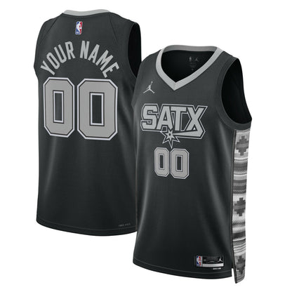 San Antonio Spurs Jordan Brand Unisex 2022/23 Swingman Custom Jersey - Statement Edition - Black online