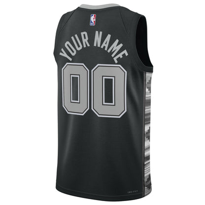 San Antonio Spurs Jordan Brand Unisex 2022/23 Swingman Custom Jersey - Statement Edition - Black online
