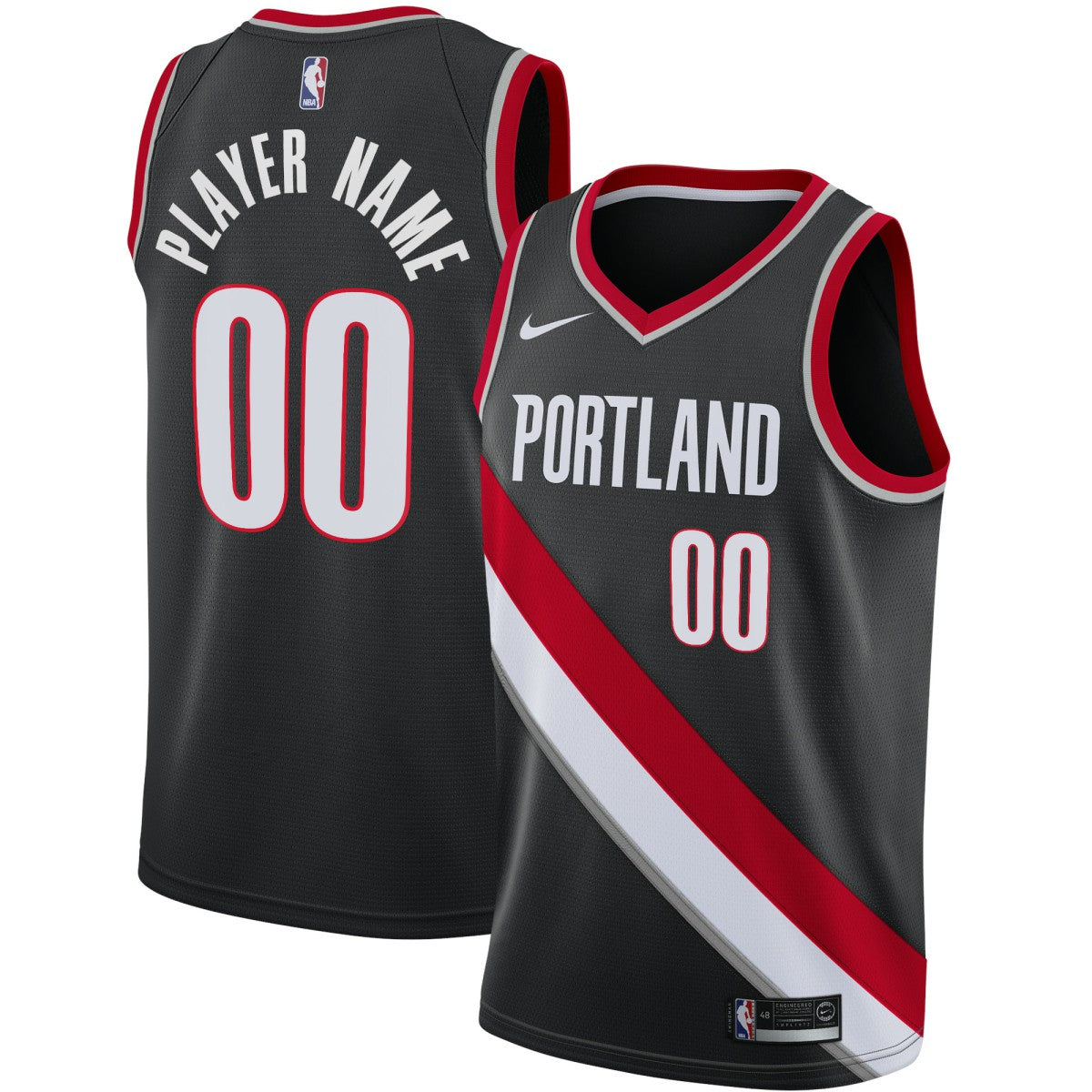 Portland Trail Blazers Swingman Custom Jersey Black - Icon Edition | Nike sale