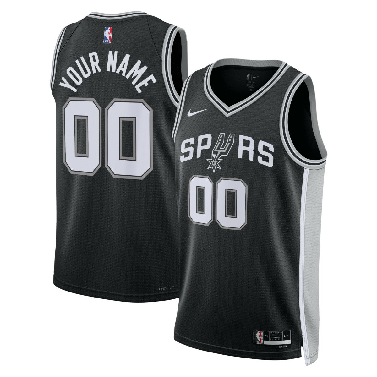 San Antonio Spurs Unisex Swingman Custom Jersey Black - Icon Edition | Nike cheap