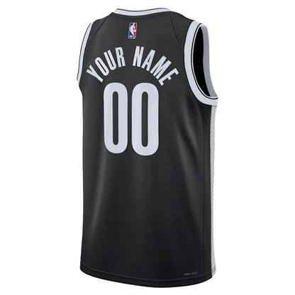 Brooklyn Nets Unisex Swingman Custom Jersey Black - Icon Edition | Nike outlet
