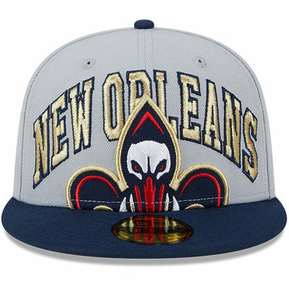 New Orleans Pelicans Tip-Off Two-Tone 59FIFTY Fitted Hat - Gray/Navy | New Era online