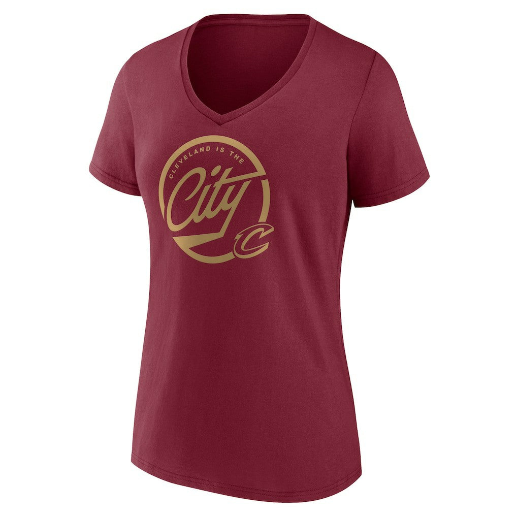 Cleveland Cavaliers Women's Team Pride V-Neck T-Shirt sale - Wine discount
