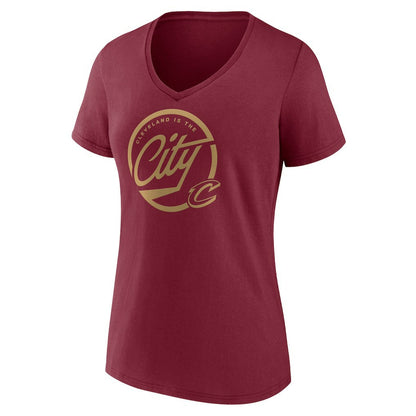 Cleveland Cavaliers Women's Team Pride V-Neck T-Shirt sale - Wine discount