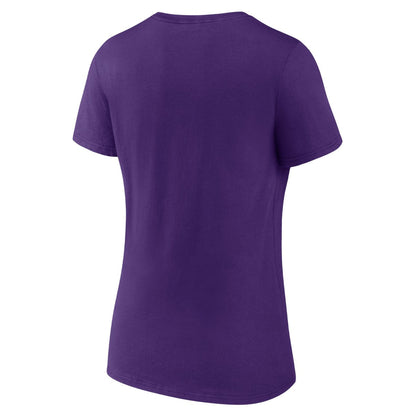 Los Angeles Lakers Women's Announcer V-Neck T-Shirt - Purple outlet
