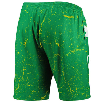 Larry Bird Boston Celtics Hardwood Classics Player Burst Shorts - Kelly Green | Mitchell & Ness shop