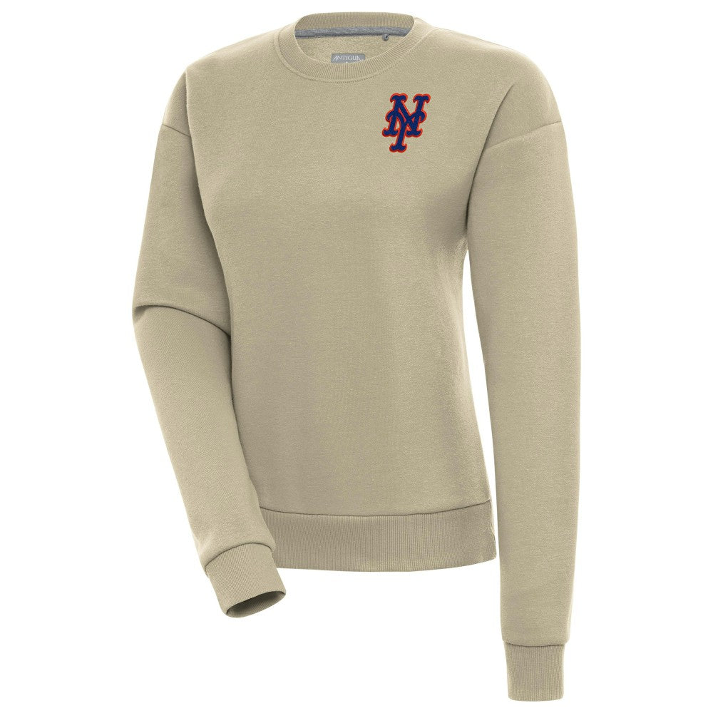 New York Mets Antigua Women's Victory Pullover Sweatshirt - Khaki