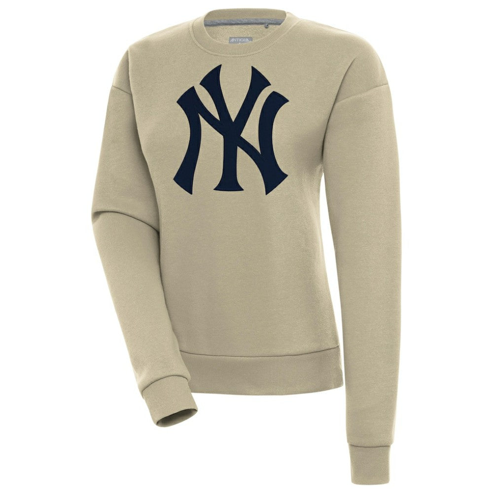 New York Yankees Antigua Women's Victory Pullover Sweatshirt - Khaki