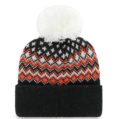 Cincinnati Bengals '47 Women's Elsa Cuffed Knit Hat with Pom - Black for sale