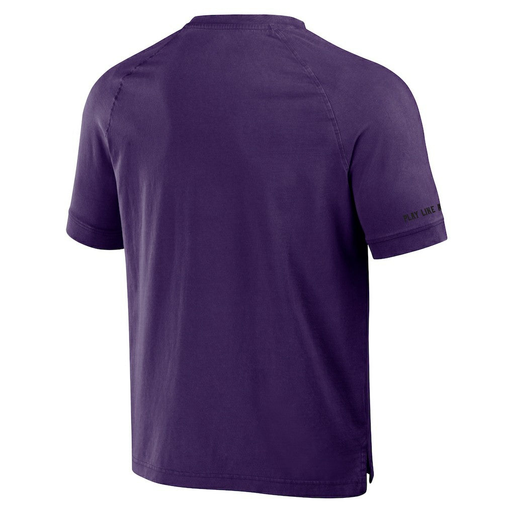Baltimore Ravens NFL x Darius Rucker Collection Washed Raglan Henley T-Shirt - Purple online