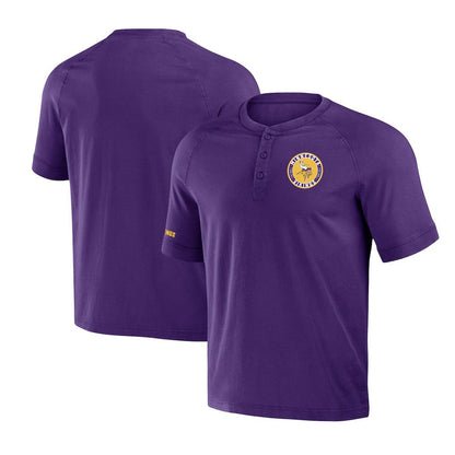 Minnesota Vikings NFL x Darius Rucker Collection Washed Raglan Henley T-Shirt - Purple online