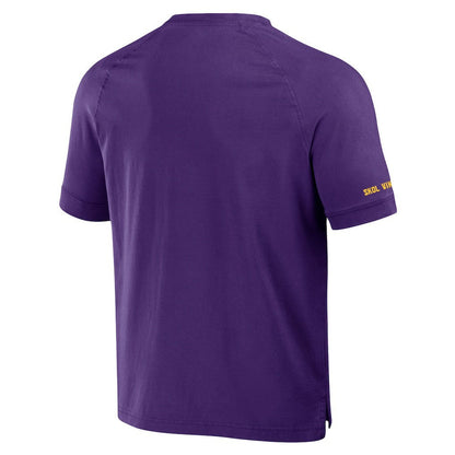 Minnesota Vikings NFL x Darius Rucker Collection Washed Raglan Henley T-Shirt - Purple online